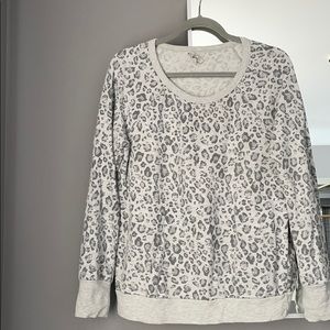 Joie Leopard Print Sweatshirt